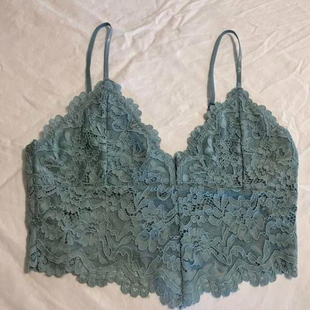 Zara Size M sage green lace cami
